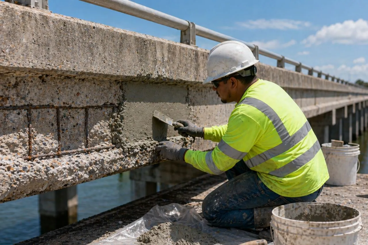 Concrete and mortar bridge repair systems in Florida